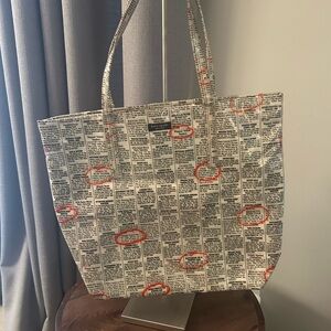 Kate Spade Newspaper Print Tote Bag